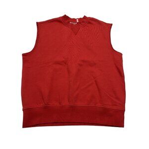 Weekday Sweatshirt Crewneck Tank Top in Red